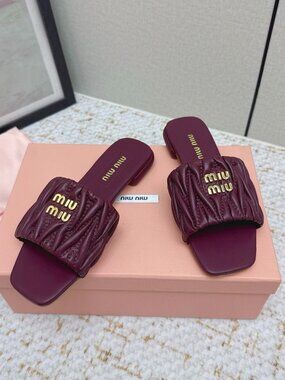 Miu Miu Matelassé Sandals